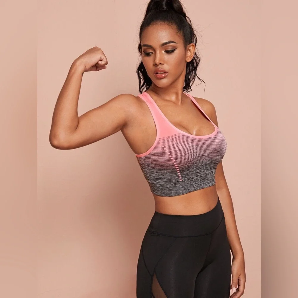 Sports Bra Pink and Black Small Medium NWT - Picture 5 of 8